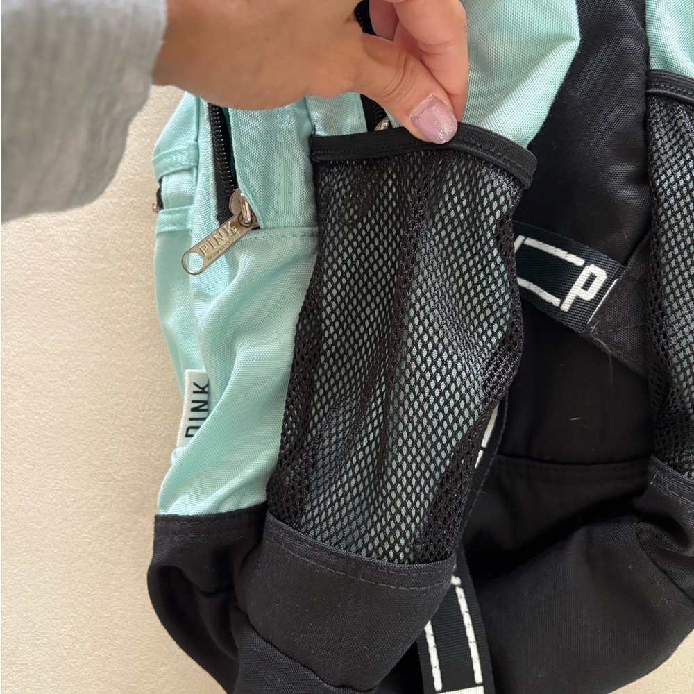 PINK Victoria's Secret Teal and Black Bag with Modern Design - Picture 12 of 16